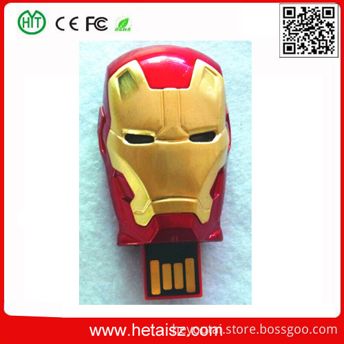 Iron Man 256GB USB Flash Drive, Iron Man Free Logo Metal Mini Pormo USB Pen Drivers